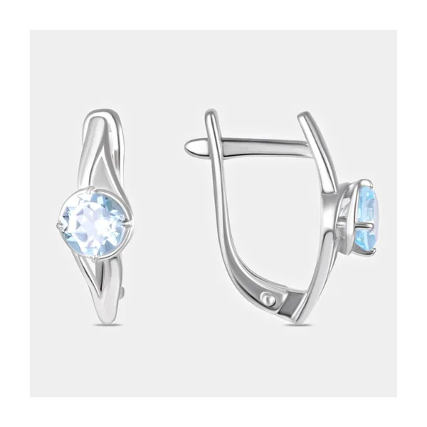 Серьги из серебра с топазами — арт. 000-385033