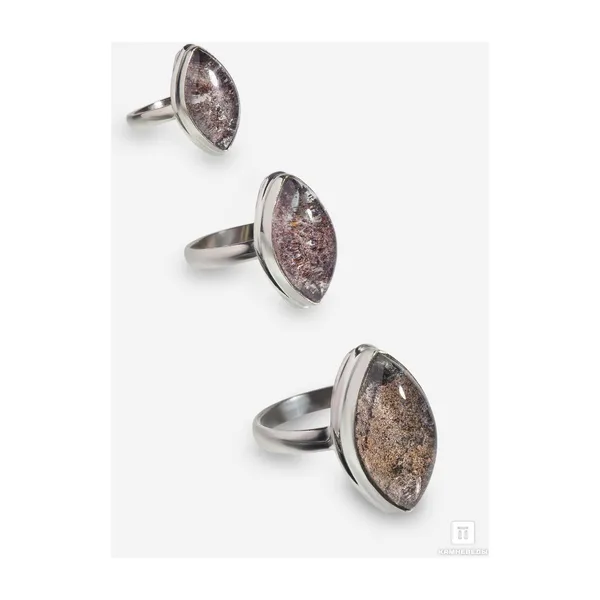 Кольцо с горным хрусталём (кварцем) «аквариум» — арт. 35940