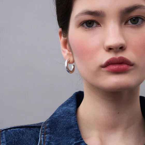 Малые серьги-кольца из серебра LUTA Jewelry Poison Drop — модель vbf4wy0 — фото 3