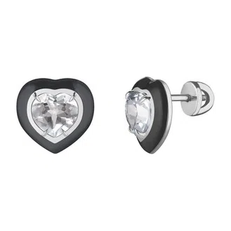 Серьги с горным хрусталем эмаль Moonka Poison Drop — модель 8pc65rb — фото 2