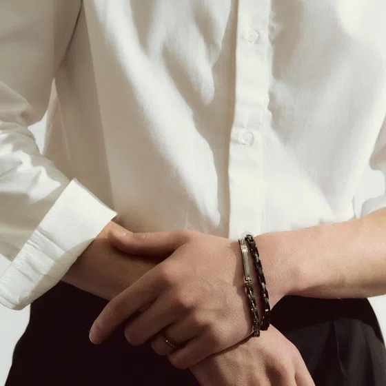 Черный стальной браслет из коллекции PERFORMANCE BIKKEMBERGS JEWELLERY Poison Drop — модель 8smf51b — фото 4