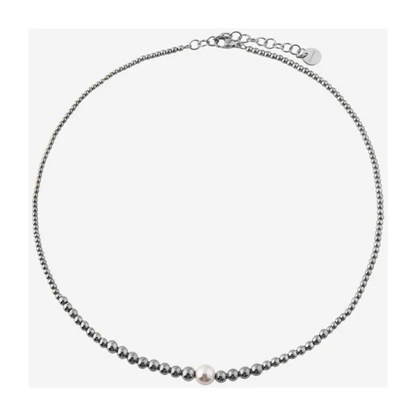 Колье из стали с жемчужными бусинами PERFECT — модель dcg0r32