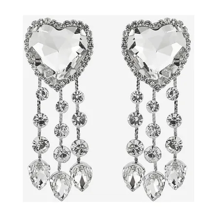 Серьги с сердцами из кристаллов — модель 5xecnaz