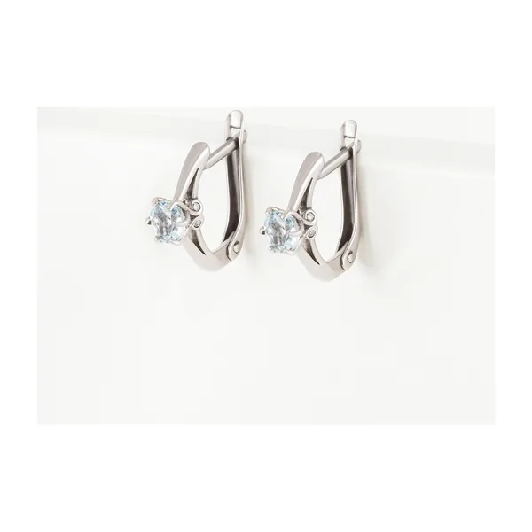 Серьги из серебра с топазами и фианитами — арт. 000-325950