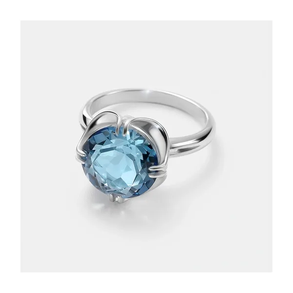 Серебряное кольцо с синим горным хрусталем — арт. 10322-000963