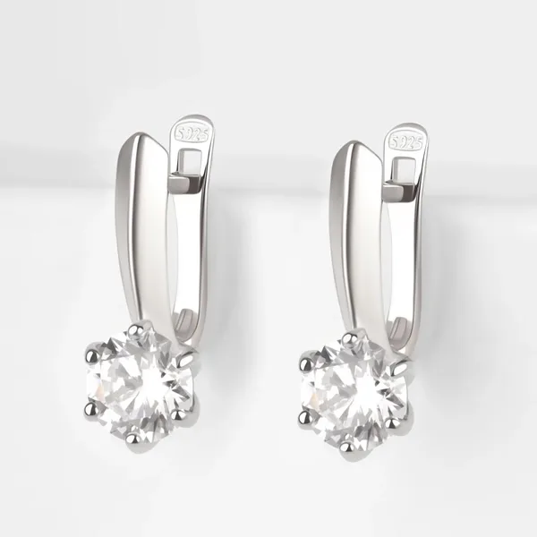 Серьги из серебра с фианитами — арт. 000-386693