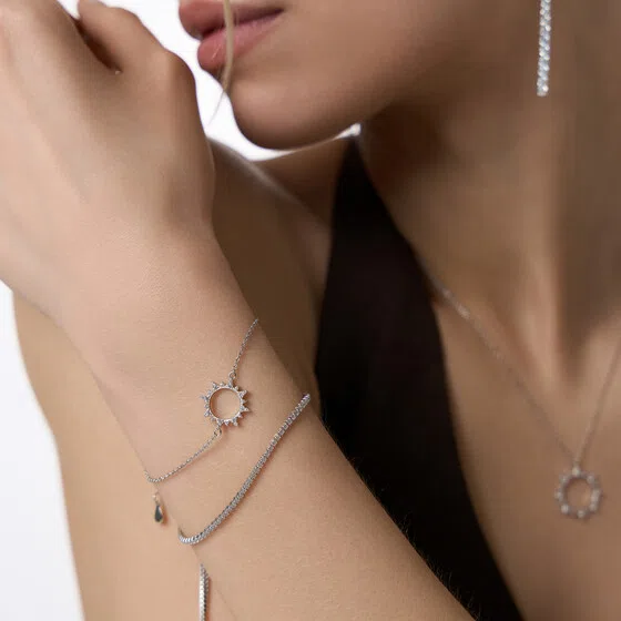 Браслет из серебра с фианитами R!VER Poison Drop — модель b586xa1 — фото 3