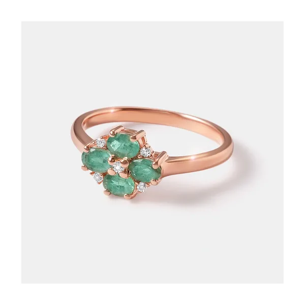 Серебряное кольцо с изумрудами — арт. 10321-001490