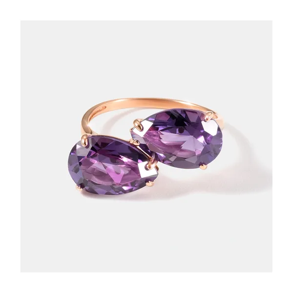 Серебряное кольцо с аметистами — арт. 10322-004978