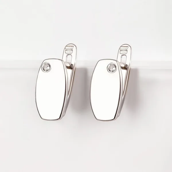 Серьги детские из серебра с фианитами — арт. 000-351395