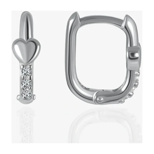 Серьги из серебра с фианитами — арт. 000-393720