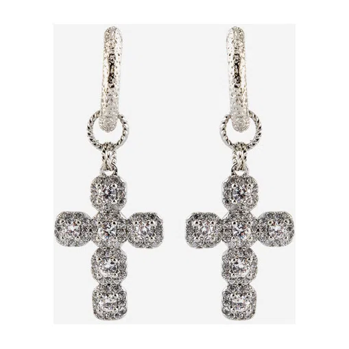 Серебристые серьги-кресты с фианитами Direct Silver Crystal MANKAYA safina concept Poison Drop — модель es75j7y