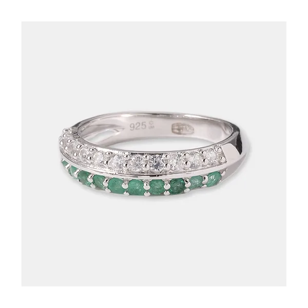 Серебряное кольцо с изумрудами — арт. 10321-001279