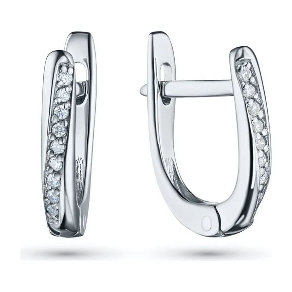 Серьги из серебра с бриллиантами