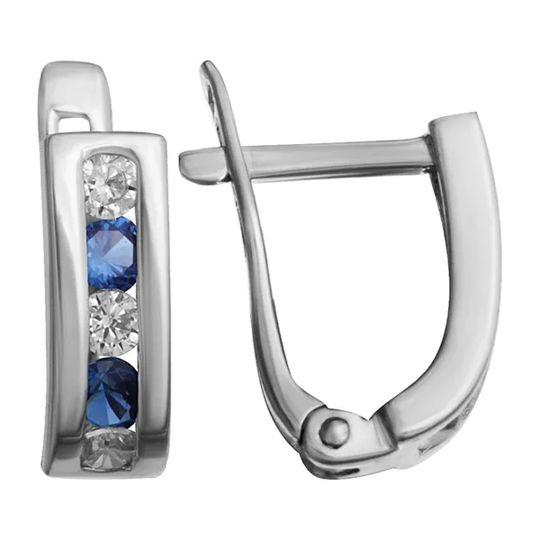 Серьги детские из серебра с фианитами — арт. 000-322317