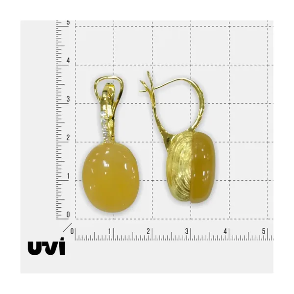 Серебряные серьги с желтыми бериллами — арт. 10522-006294