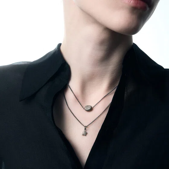 Колье из серебра с муассанитом Mintaka Jewellery Poison Drop — модель khfas3m — фото 2