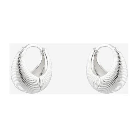Фактурные серебристые серьги-кликеры Aloud Poison Drop — модель c1wzej3 — фото 2