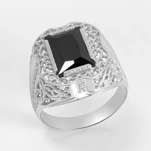 Печатка из серебра с фианитами — арт. 000-374716