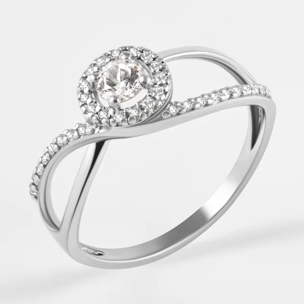 Кольцо из серебра с фианитами — арт. 000-333108