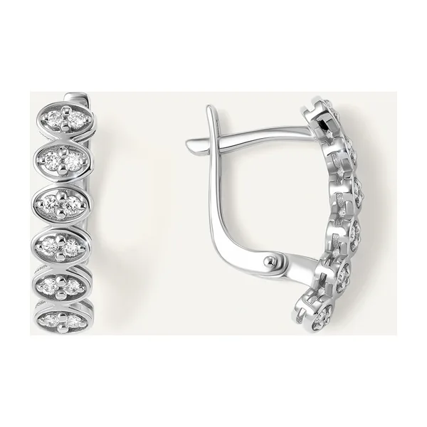Серьги из белого золота с бриллиантами — арт. 10511-001071