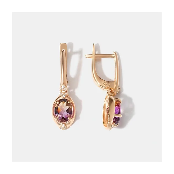 Серебряные серьги с аметринами — арт. 10522-002659