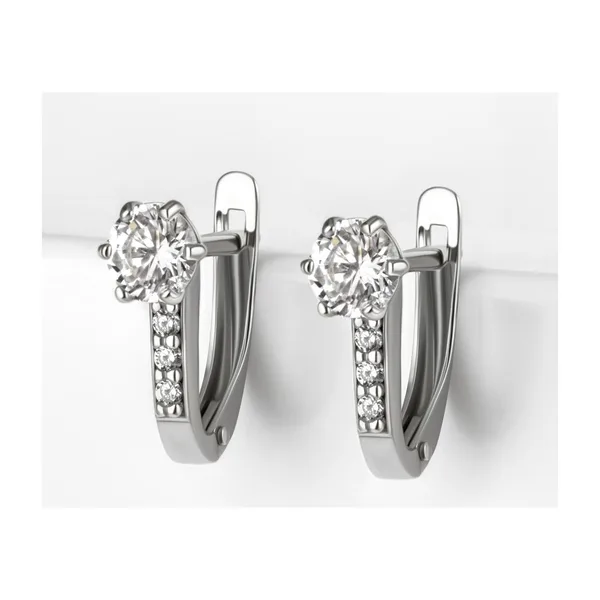 Серьги из серебра с фианитами — арт. 000-327879