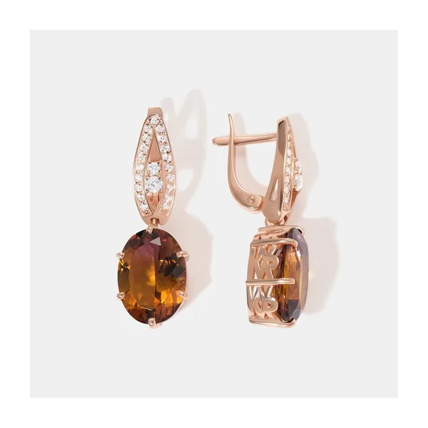 Серебряные серьги с аметринами — арт. 10522-003756