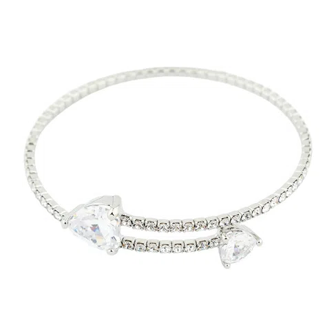 Серебристый браслет из кристаллов с сердцами Herald Percy Poison Drop — модель t14dy8g — фото 2