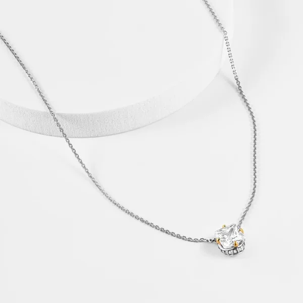 Колье из серебра с фианитами — арт. 000-377190