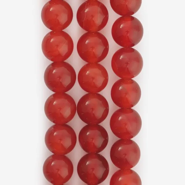 Бусины из сердолика, 60-65 шт. на нитке, 6-7 мм