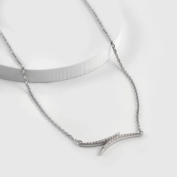 Колье из серебра с фианитами — арт. 000-375626