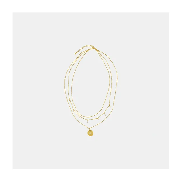 Серебряное колье с жемчугом "Звезда" — арт. 10729-000018