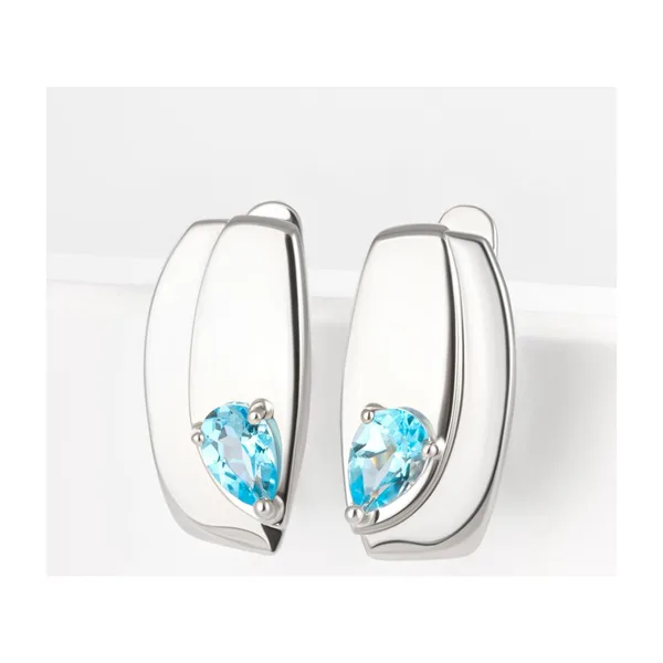 Серьги из серебра с топазами — арт. 000-384601
