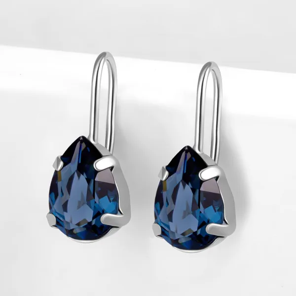 Серьги из серебра с кристаллами Swarovski — арт. 000-390047