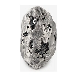 Кольцо из черненого серебра с бриллиантами Surrender Kintsugi Jewelry Poison Drop — модель syysg9c