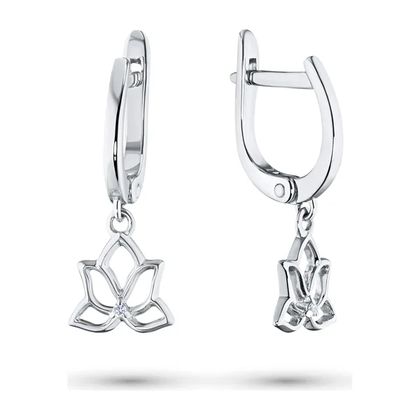 Серьги из серебра с бриллиантами — арт. э0601сг11173300