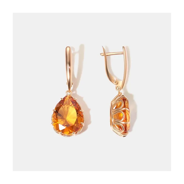 Серебряные серьги с цитринами — арт. 10522-003227