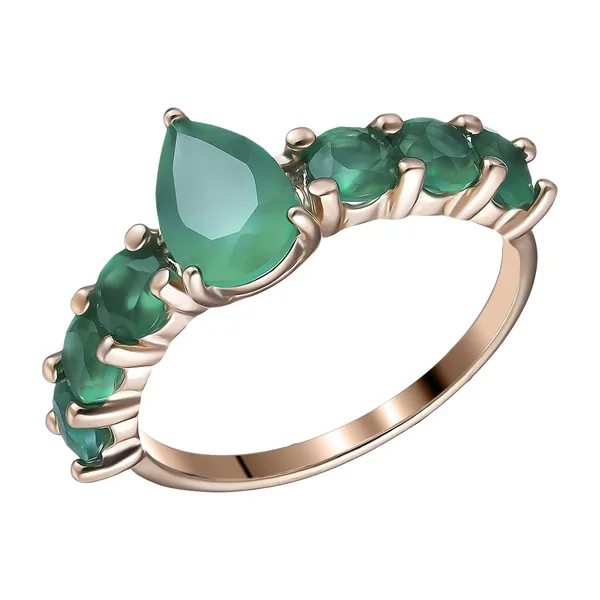 Серебряное кольцо с агатами