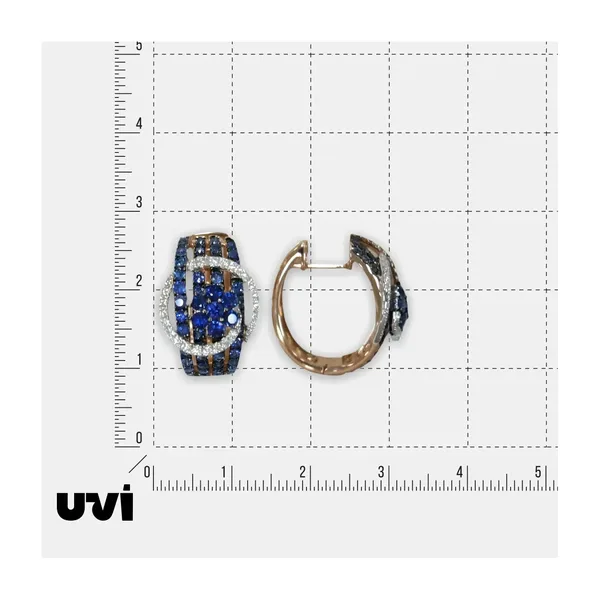 Серьги из золота с сапфирами — арт. 10511-001371
