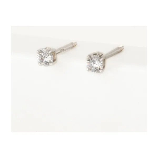 Серьги гвоздики из серебра с фианитами — арт. 000-346381