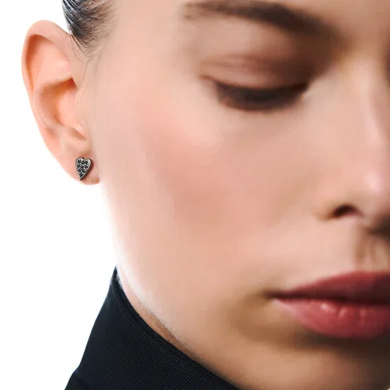 Пусеты Little Ginny из серебра с черными бриллиантами LITTLE BLACK Poison Drop — модель ivek387 — фото 3