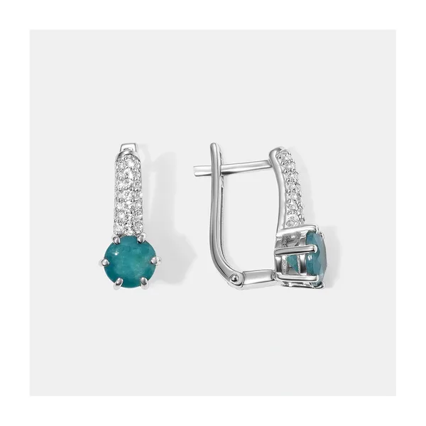 Серебряные серьги с грандидьеритами — арт. 10522-003564