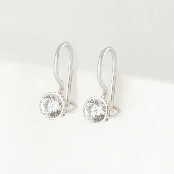 Серьги детские из серебра с фианитами — арт. 000-241319
