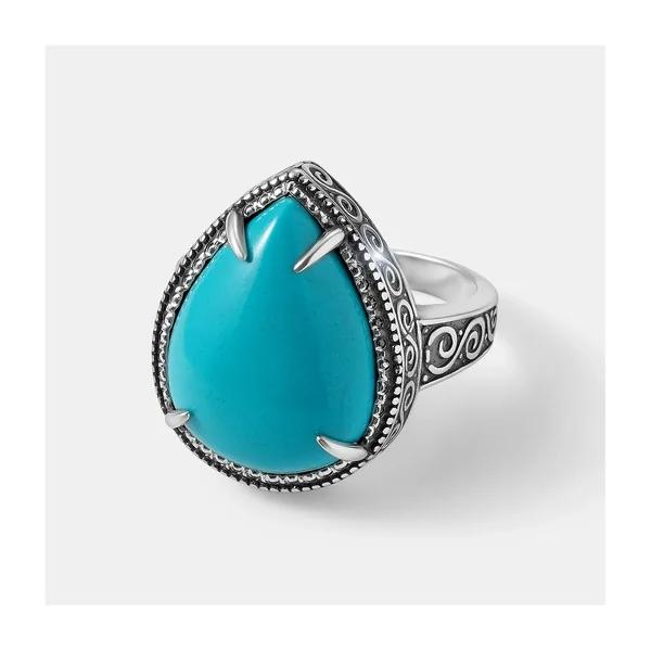 Серебряное кольцо с бирюзой — арт. 10322-005892