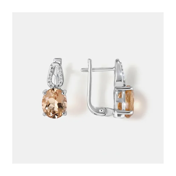 Серебряные серьги с кварцем — арт. 10522-004717