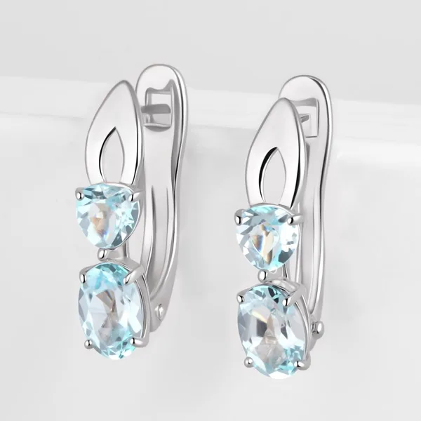 Серьги из серебра с топазами — арт. 000-382900