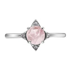 Серебряное кольцо The Rose с розовым кварцем Moonka Poison Drop — модель keinfpc — фото 2