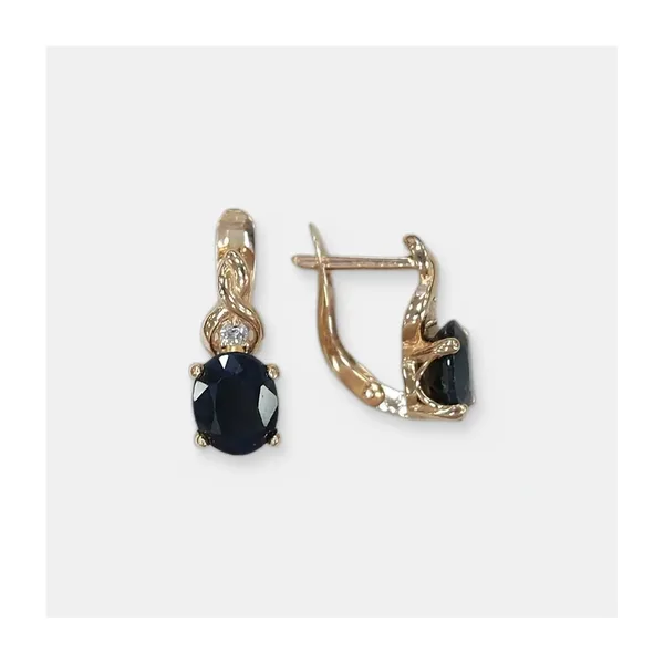 Серебряные серьги с сапфирами — арт. 10521-001602