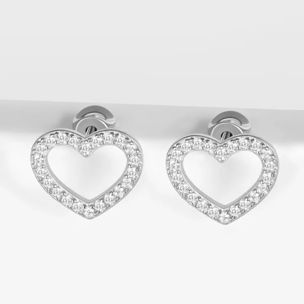 Серьги гвоздики из серебра с фианитами — арт. 000-395657